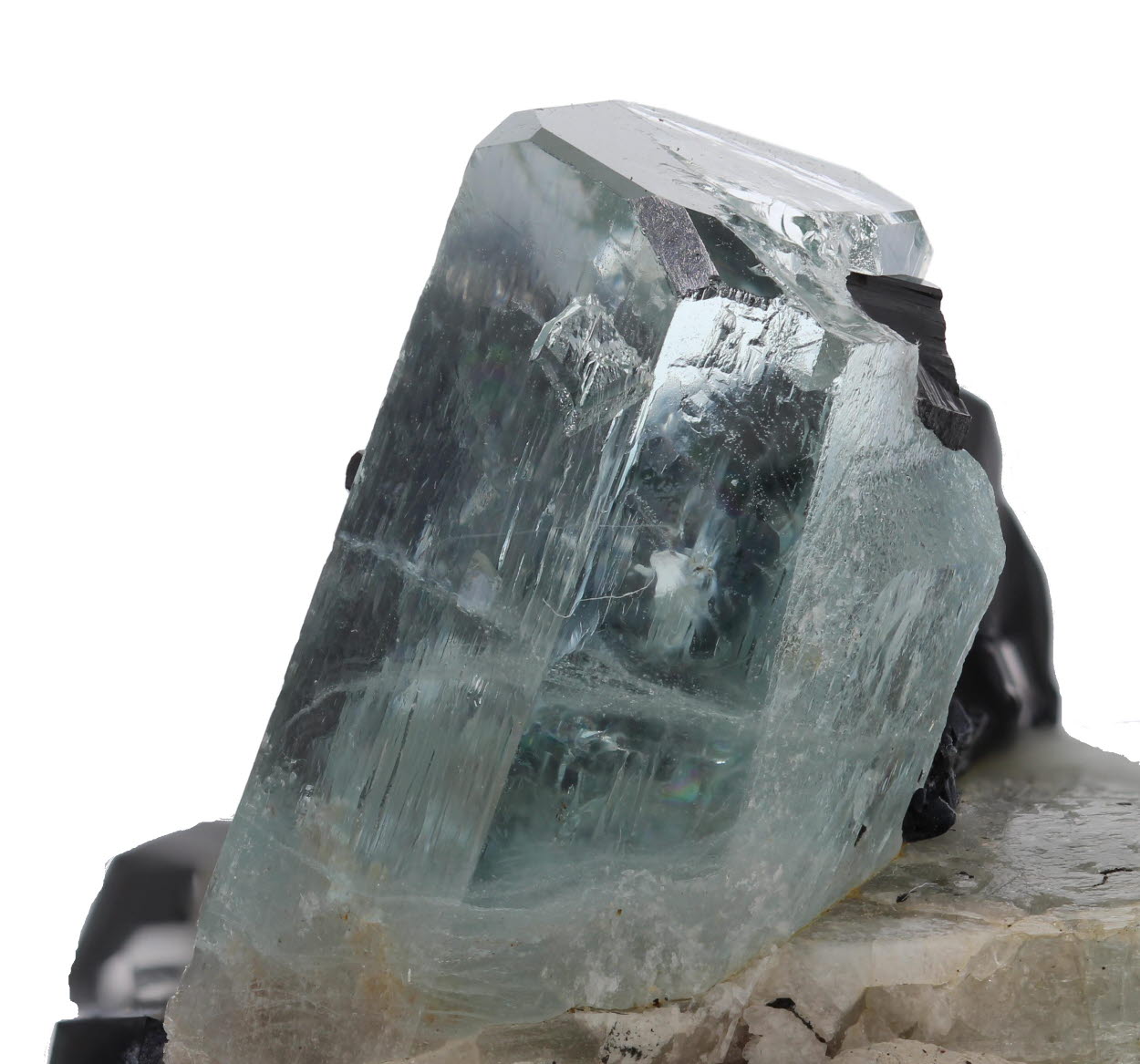 Aquamarine & Schorl