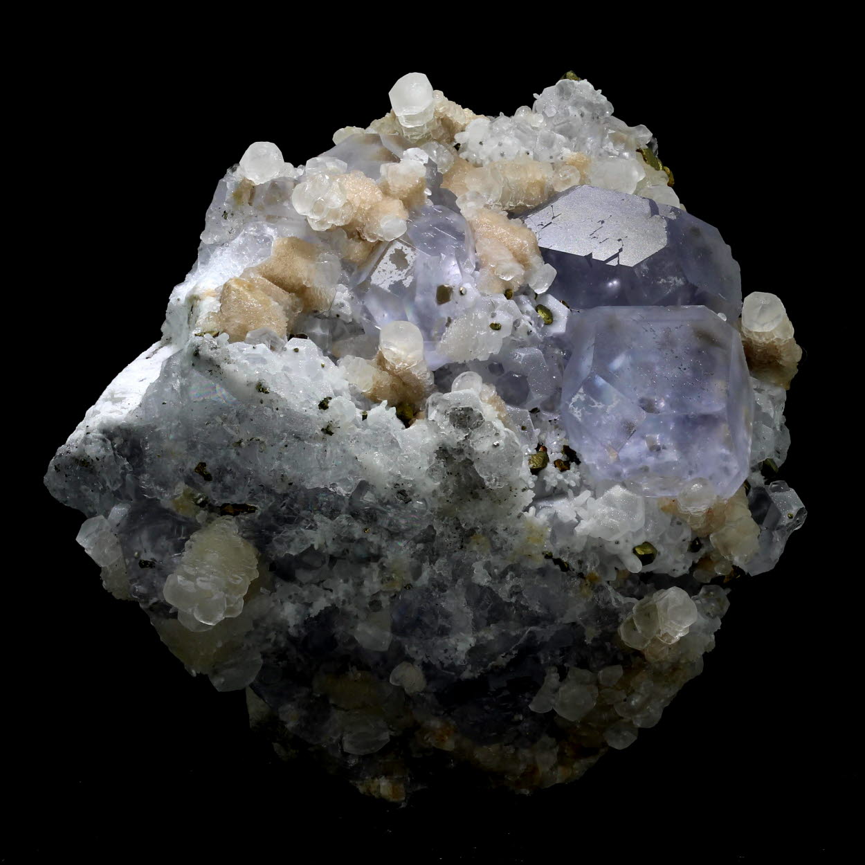 Fluorite Chalcopyrite & Calcite