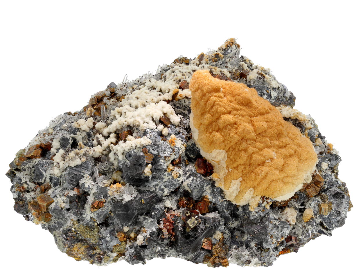 Dolomite Psm Calcite With Sphalerite & Pyrite