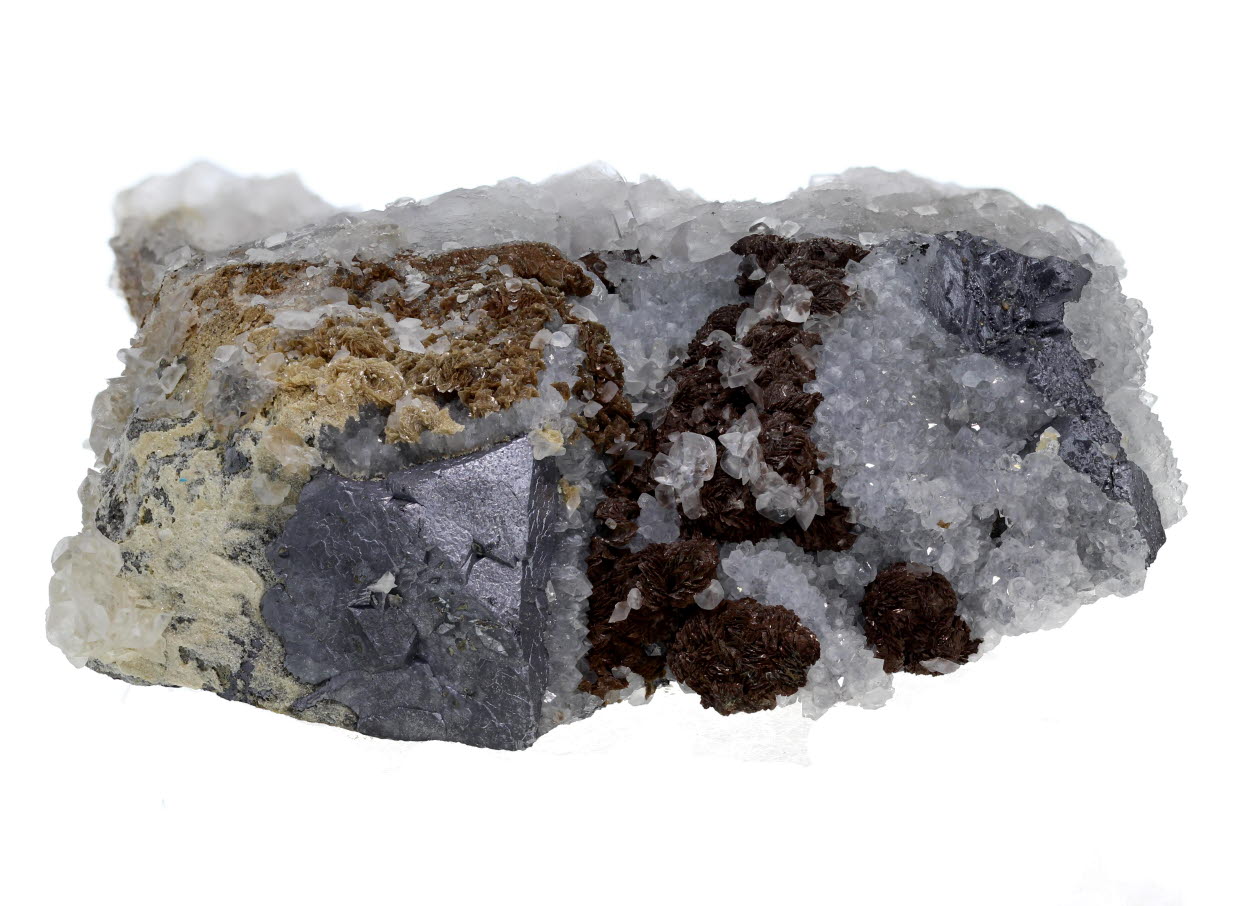 Galena Calcite Siderite & Quartz