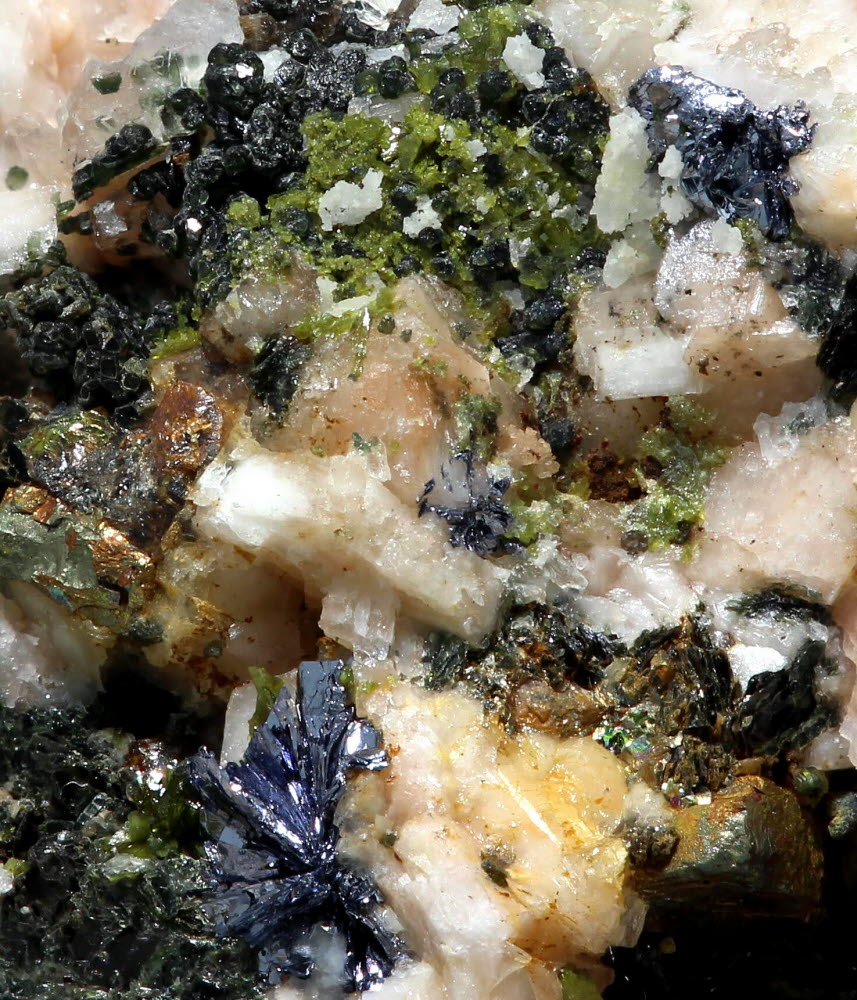 Molybdenite Epidote Pyrite & Clinochlore