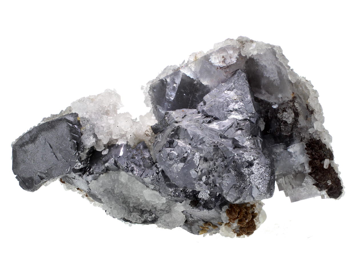 Galena With Fluorite Quartz & Calcite