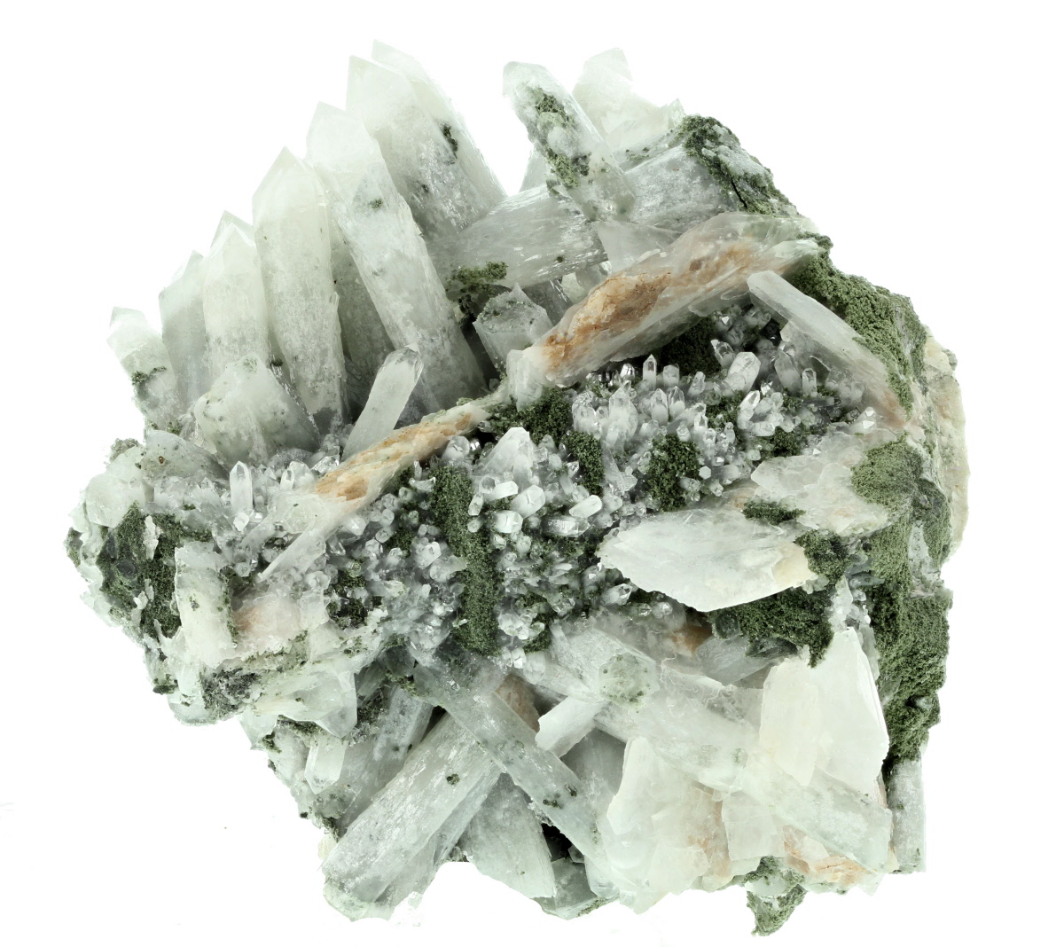 Quartz With Chlorite & Calcite