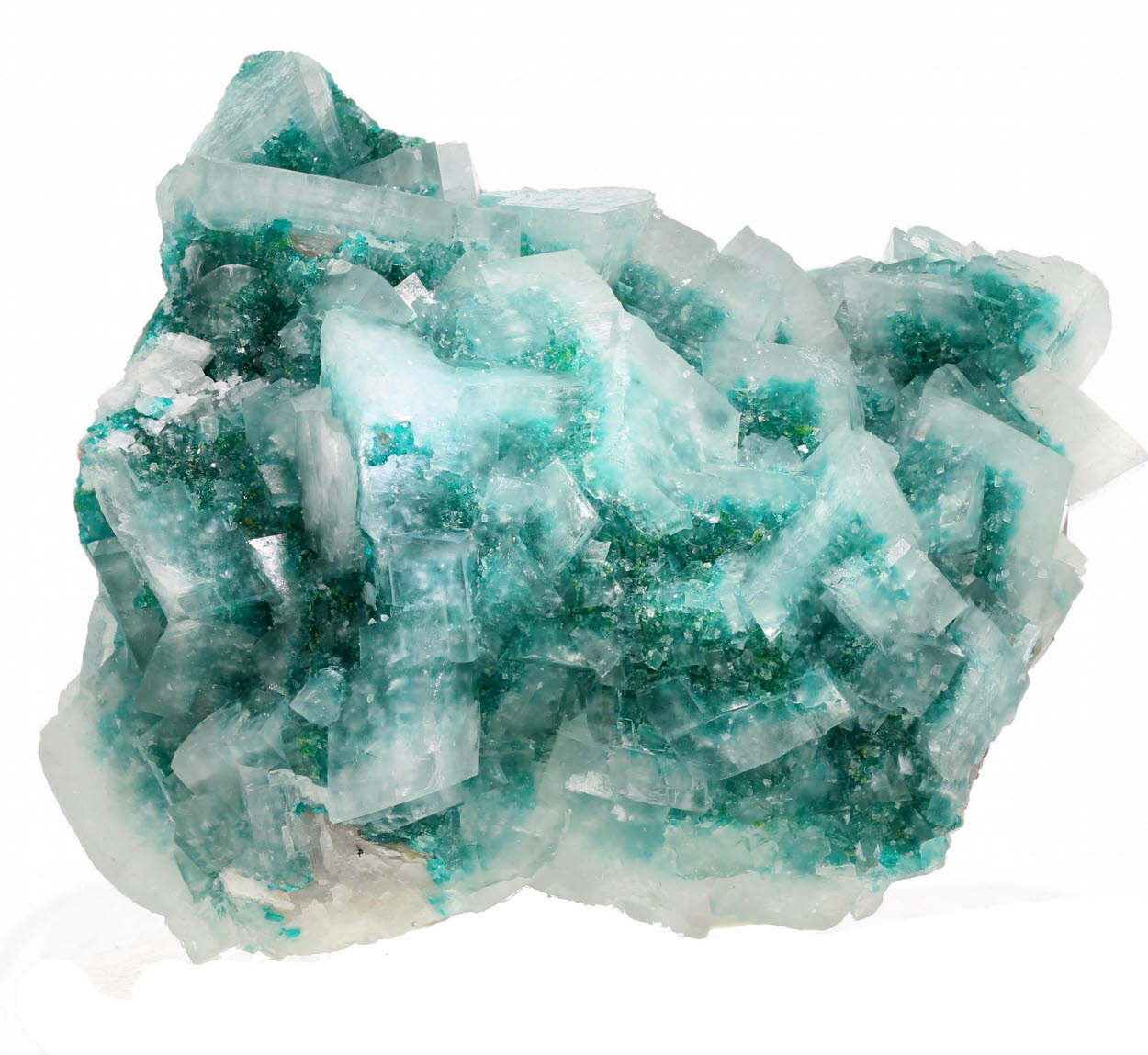 Calcite With Dioptase Inclusions