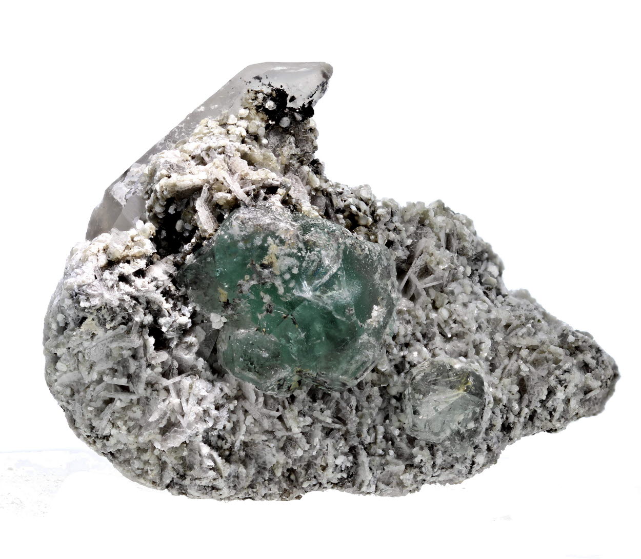 Fluorite With Cleavelandite & Quartz