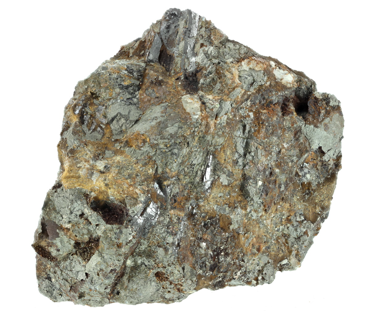 Wolframite With Arsenopyrite & Siderite