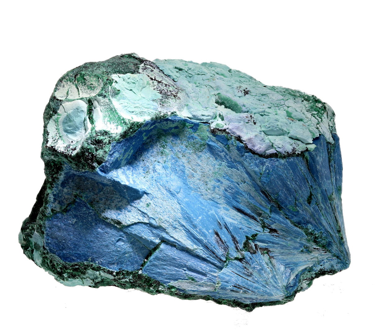 Plancheite With Malachite & Chrysocolla