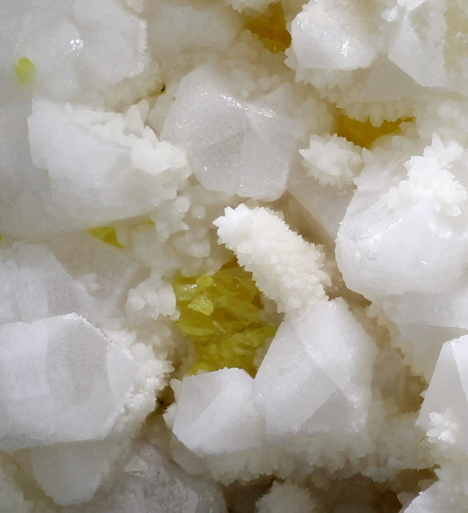 Celestine & Calcite On Native Sulphur