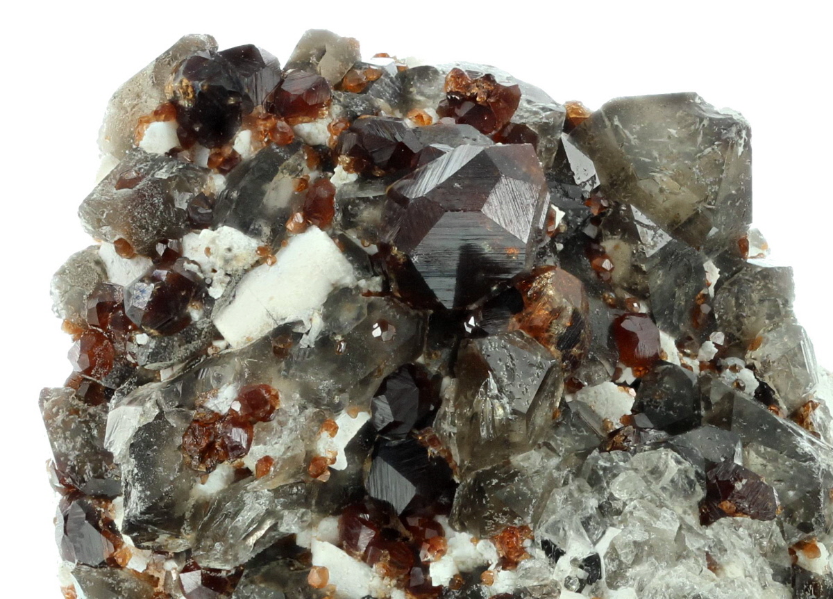 Spessartine Smoky Quartz & Orthoclase