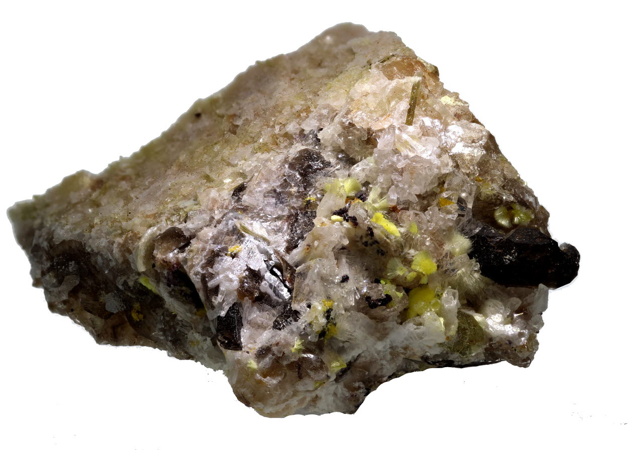 Haiweeite Uranophane & Calcite