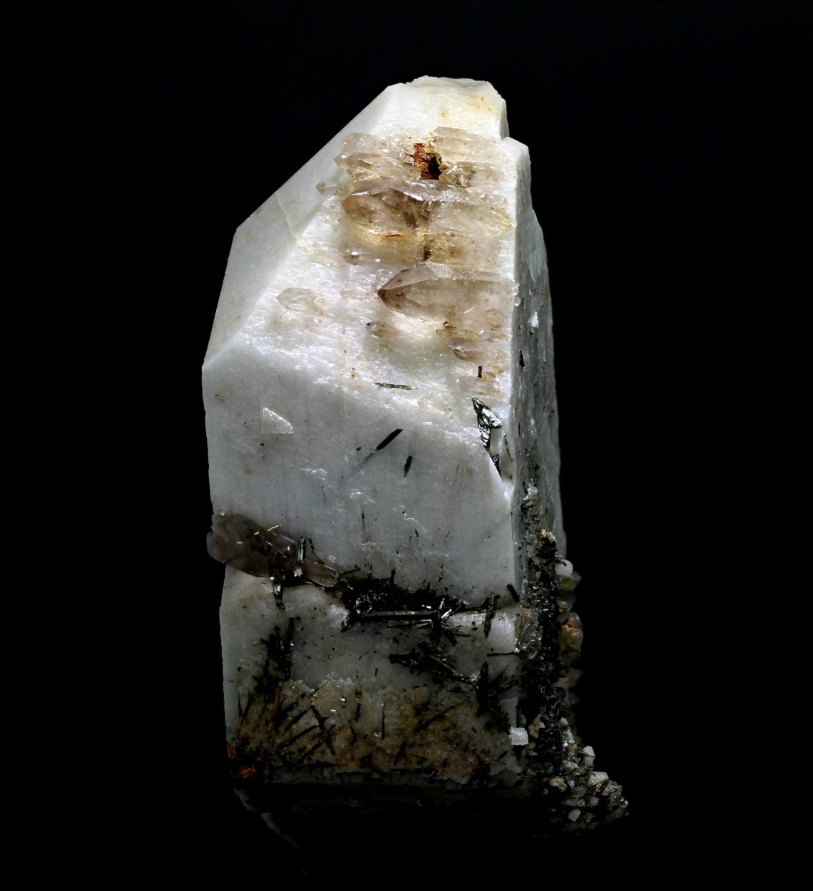 Microcline With Aegirine & Smoky Quartz