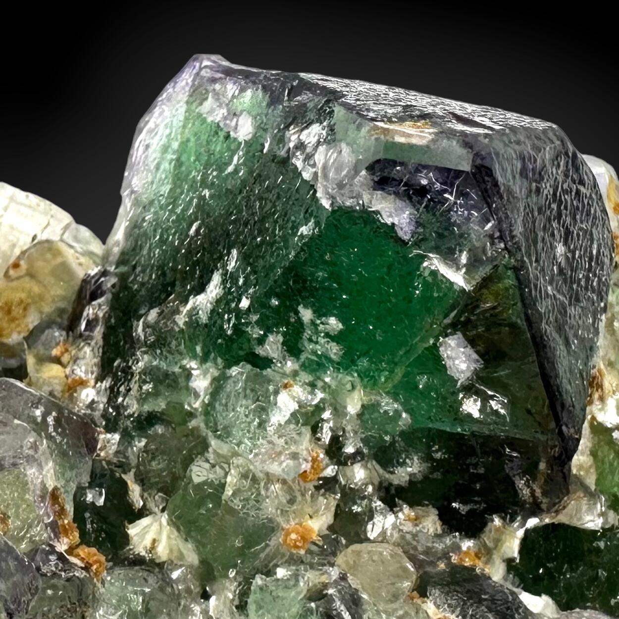 Fluorite With Aquamarine & Schorl