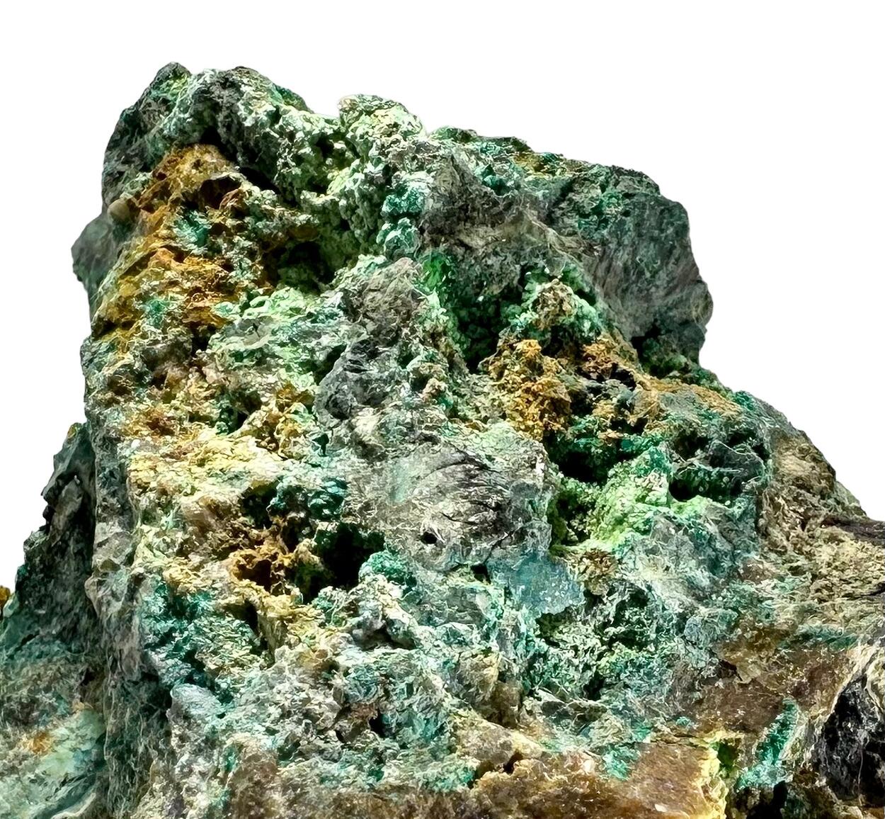 Chrysocolla With Metazeunerite & Malachite