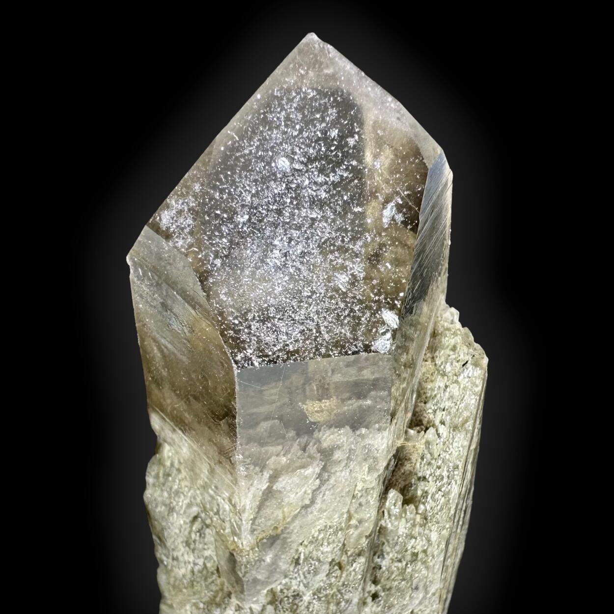 Smoky Quartz With Chrysotile & Chlorite