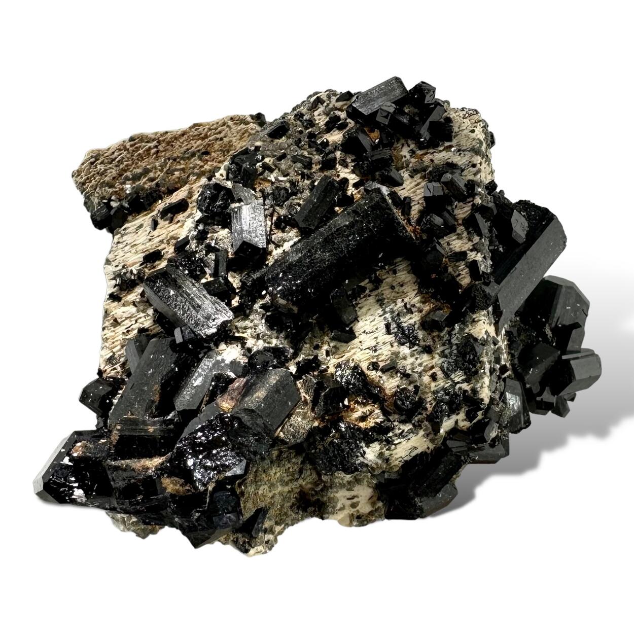 Schorl On Orthoclase With Mica