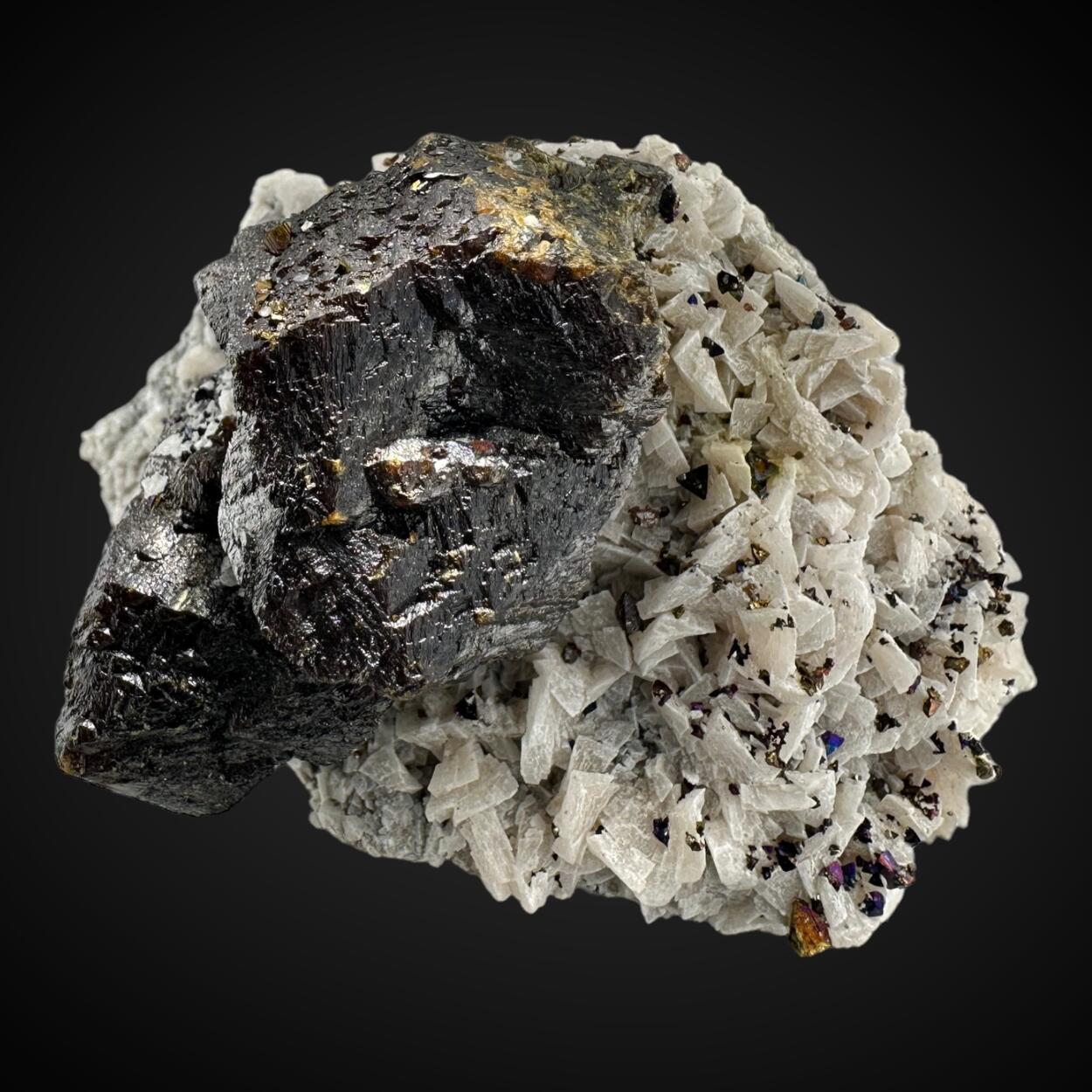 Chalcopyrite & Sphalerite On Dolomite