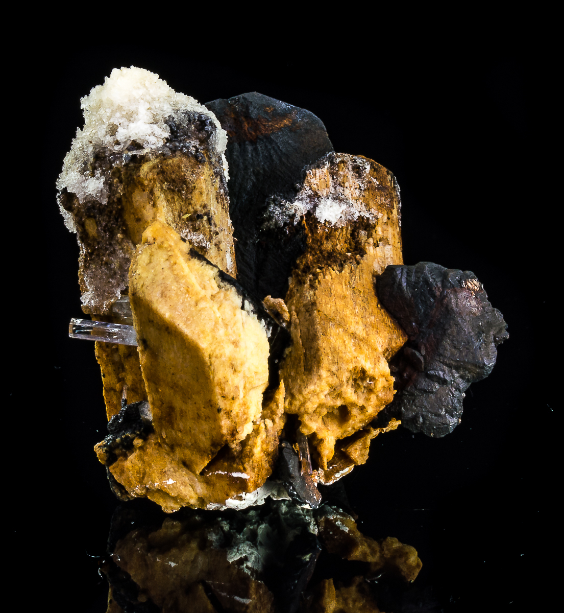 Aquamarine Schorl Siderite Microcline & Hyalite