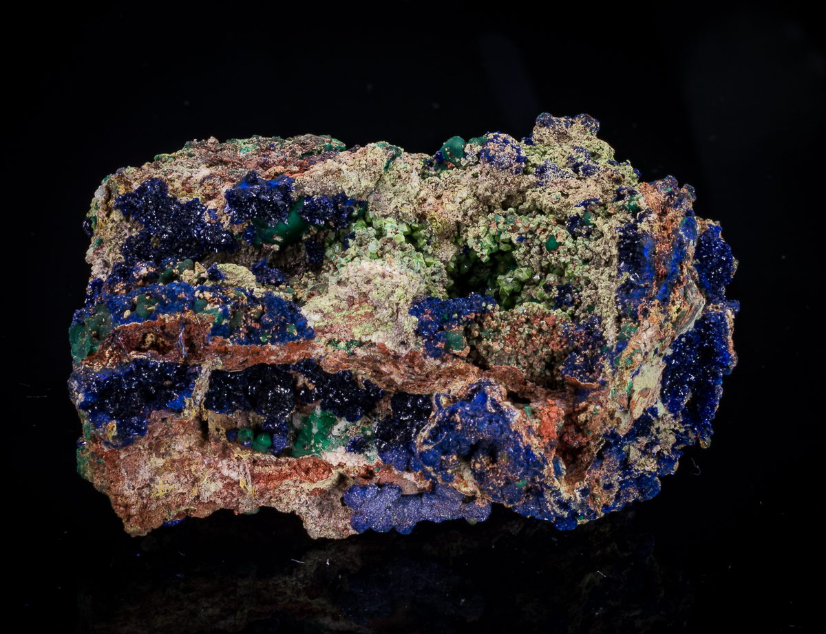 Malachite Azurite & Zincolivenite