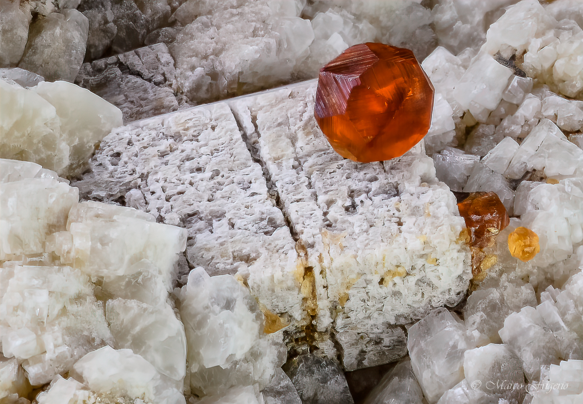 Spessartine Smoky Quartz & Orthoclase