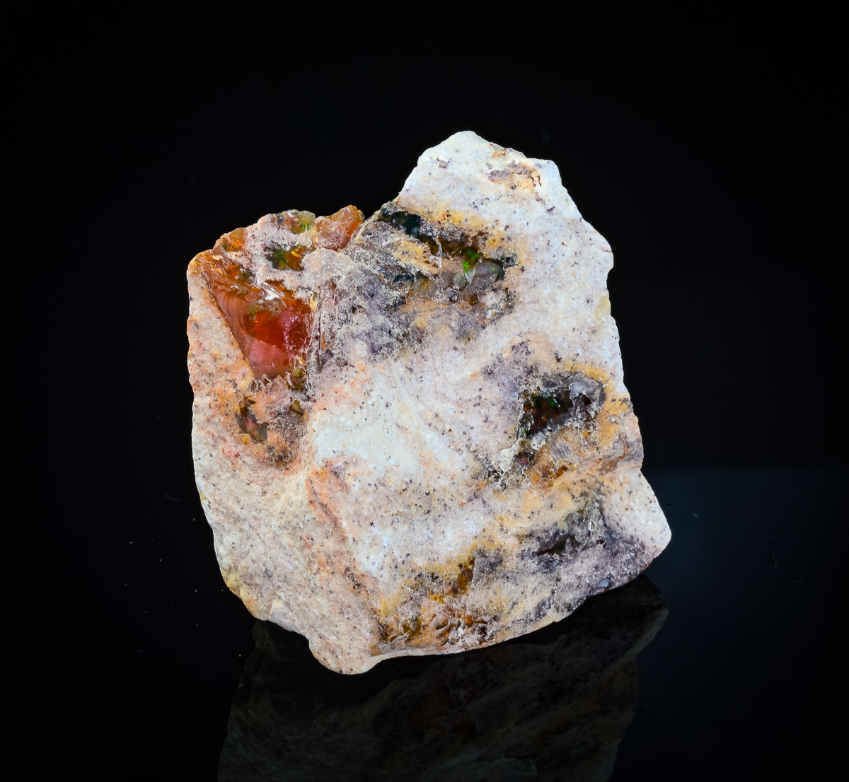 Fire Opal In Rhyolite