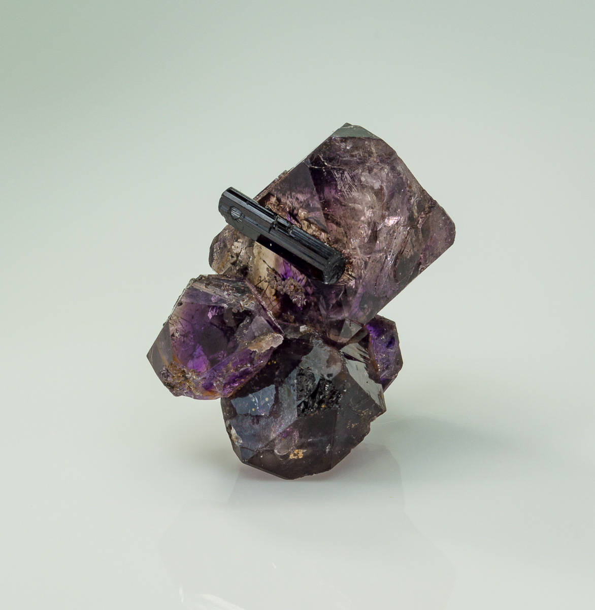 Amethyst Smoky Quartz Goethite & Tourmaline