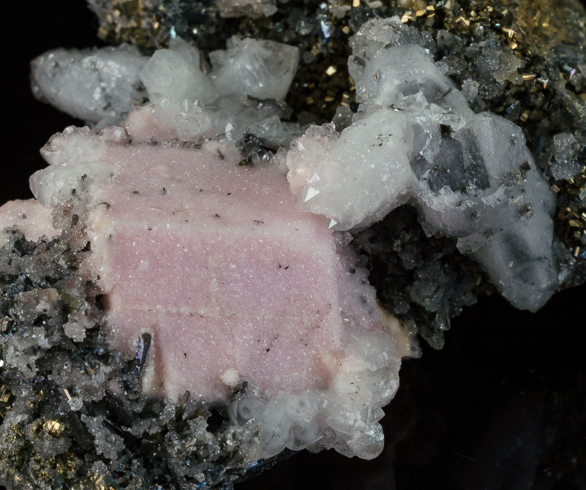 Rhodochrosite Quartz & Pyrite