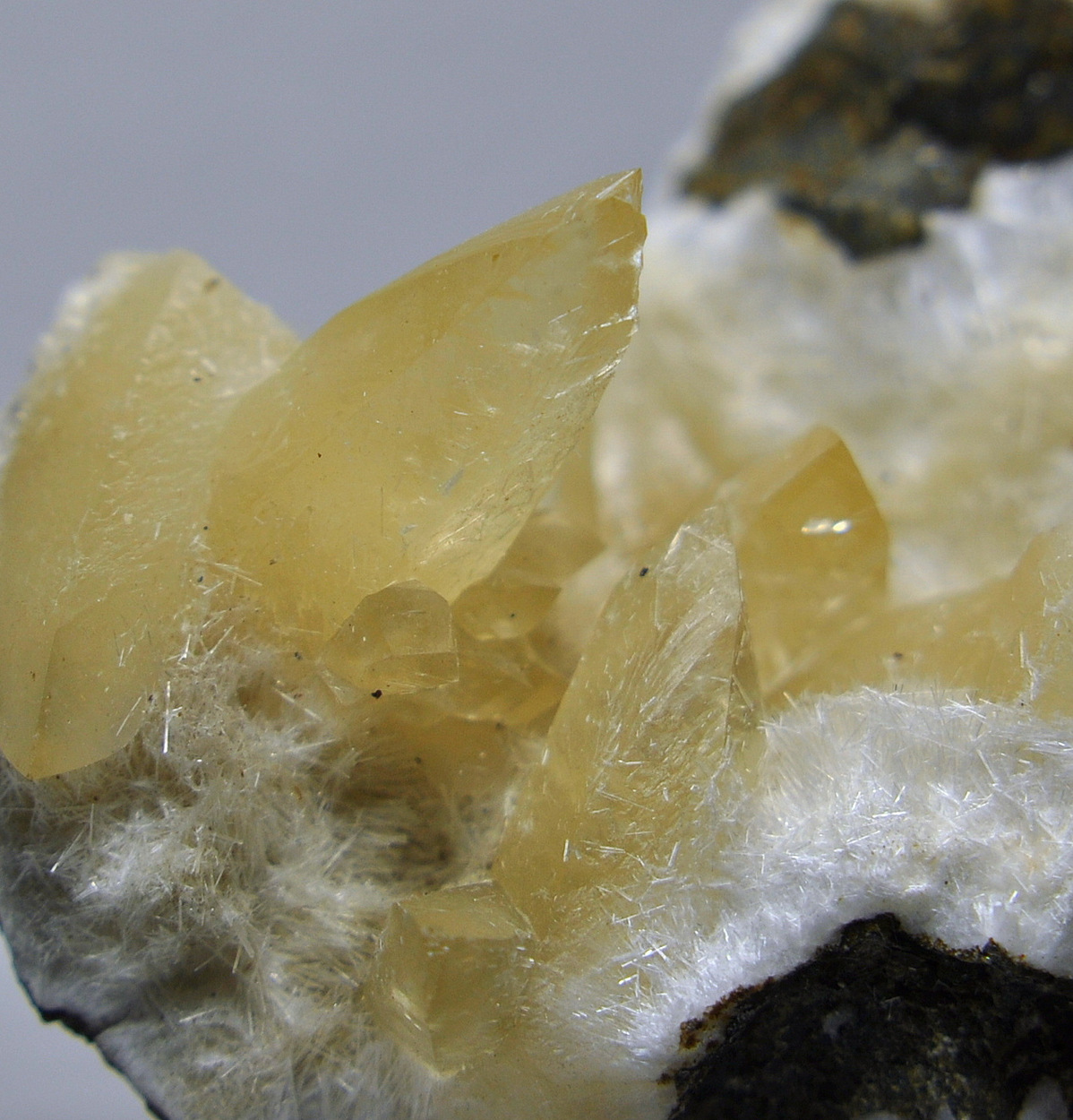 Natrolite & Calcite