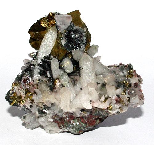 Cosalite Chalcopyrite Sphalerite & Quartz