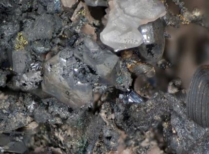 Native Silver & Polybasite With Calcite