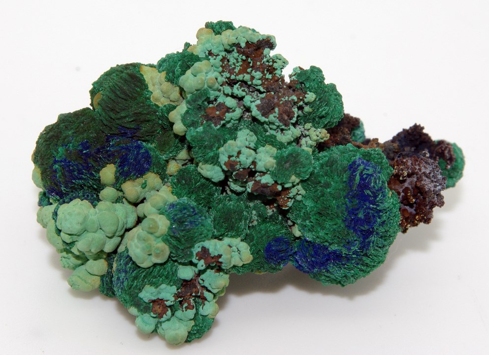 Azurite With Malachite