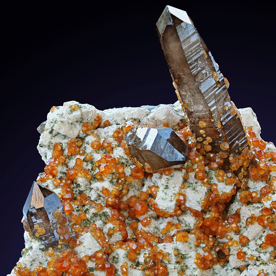 Spessartine & Smoky Quartz