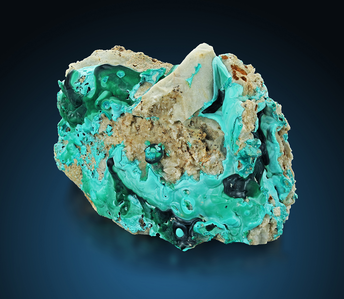 Malachite & Chrysocolla & Calcite