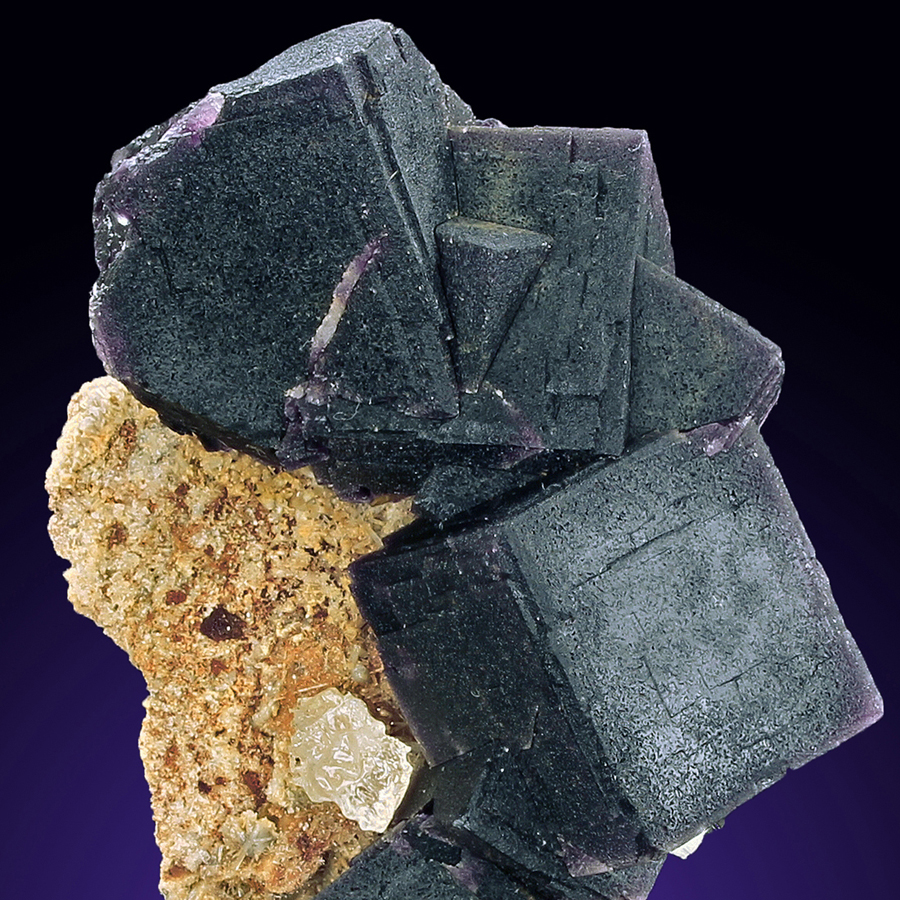 Fluorite With Quartz & Calcite