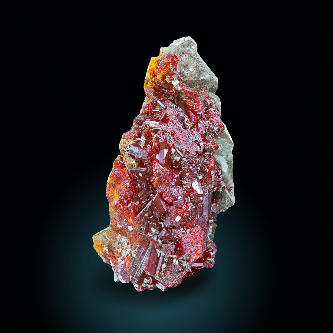 Realgar With Calcite & Picropharmacolite