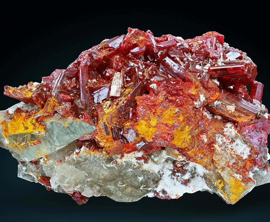 Realgar With Calcite & Picropharmacolite