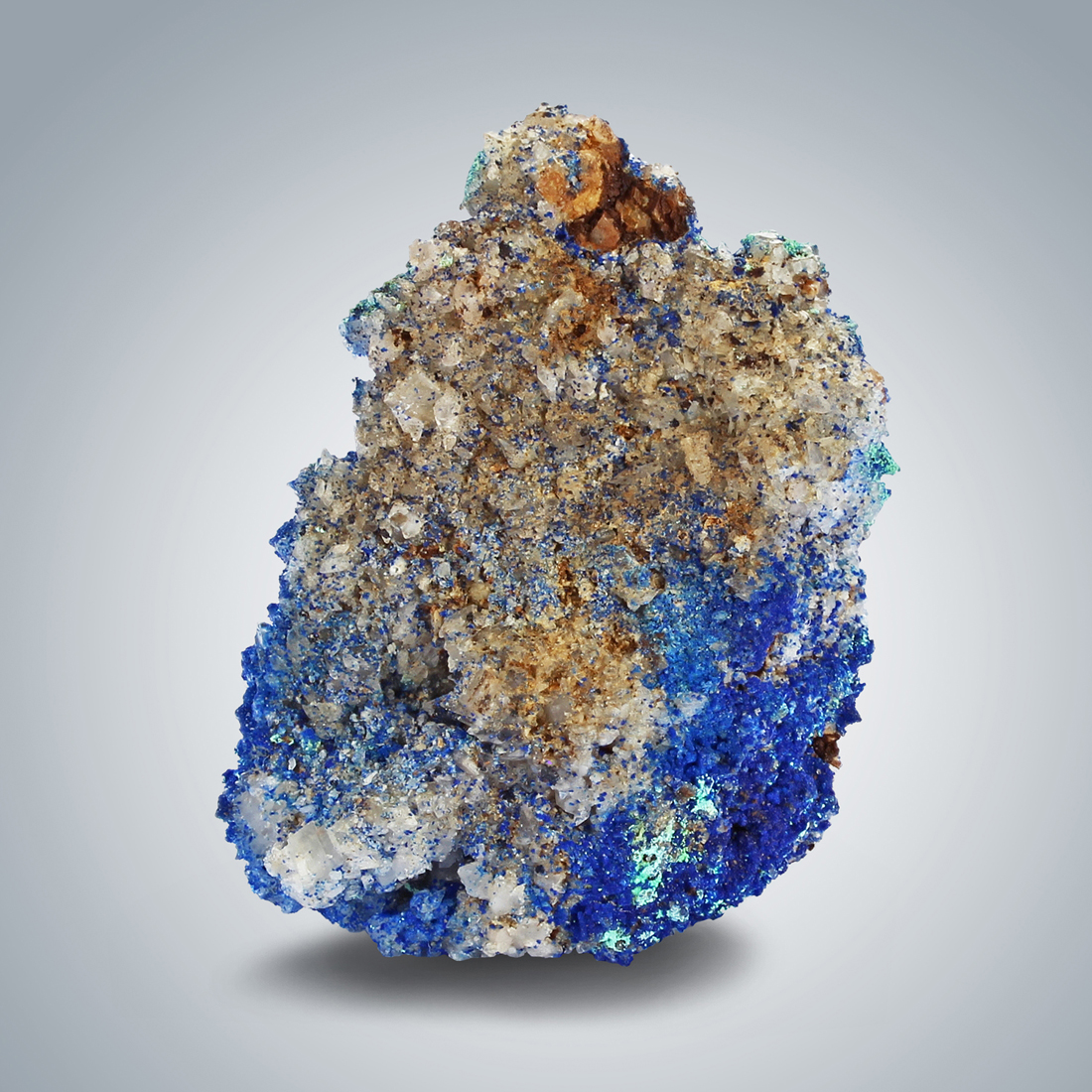 Azurite & Malachite On Dolomite & Calcite