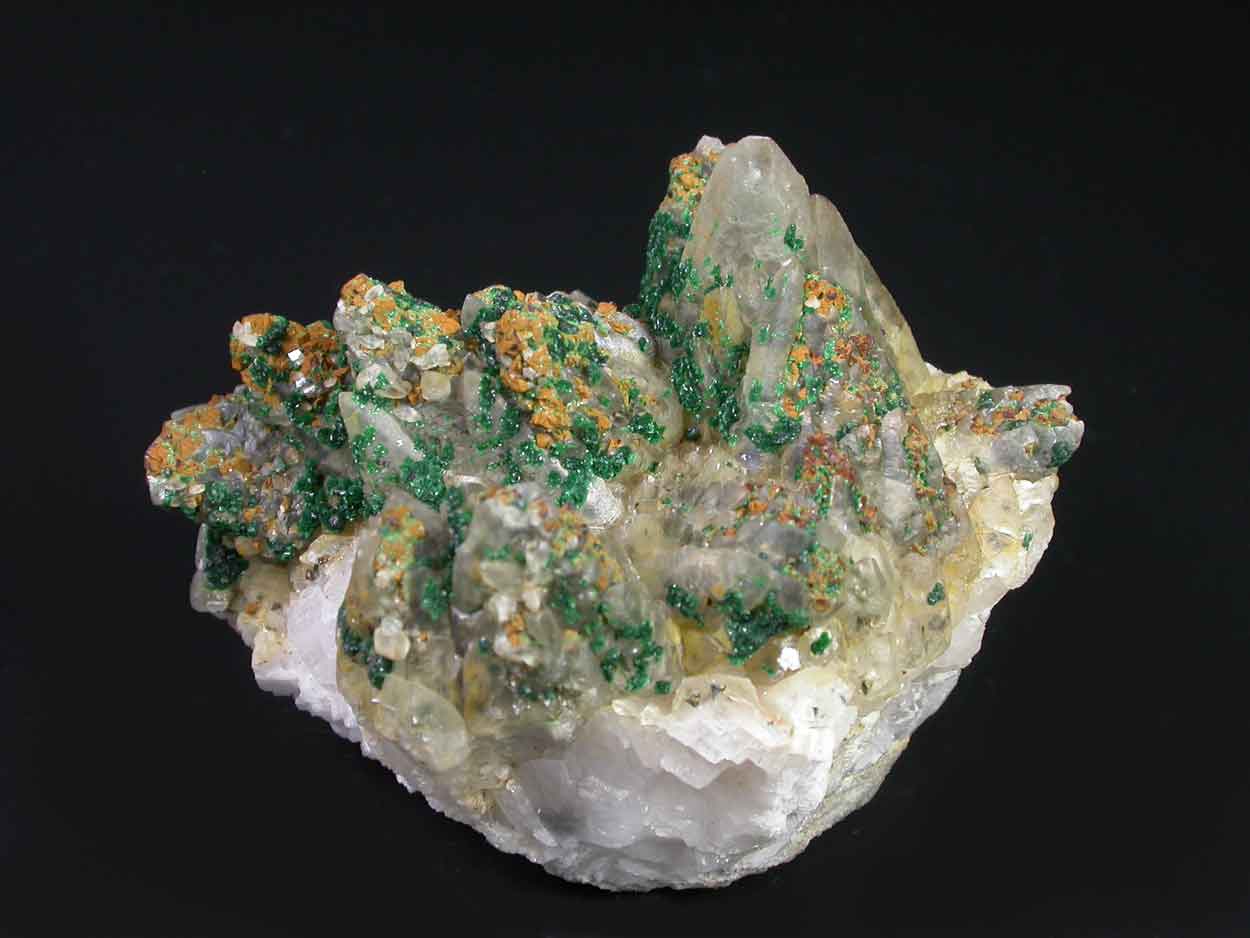 Malachite Calcite & Goethite Psm Chalcopyrite