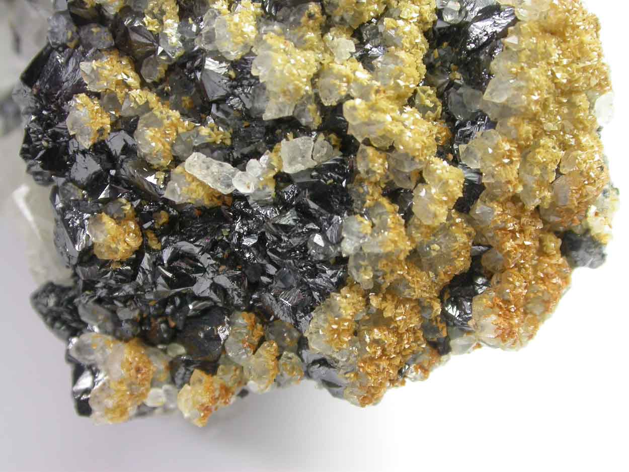 Sphalerite & Dolomite On Quartz & Fluorite