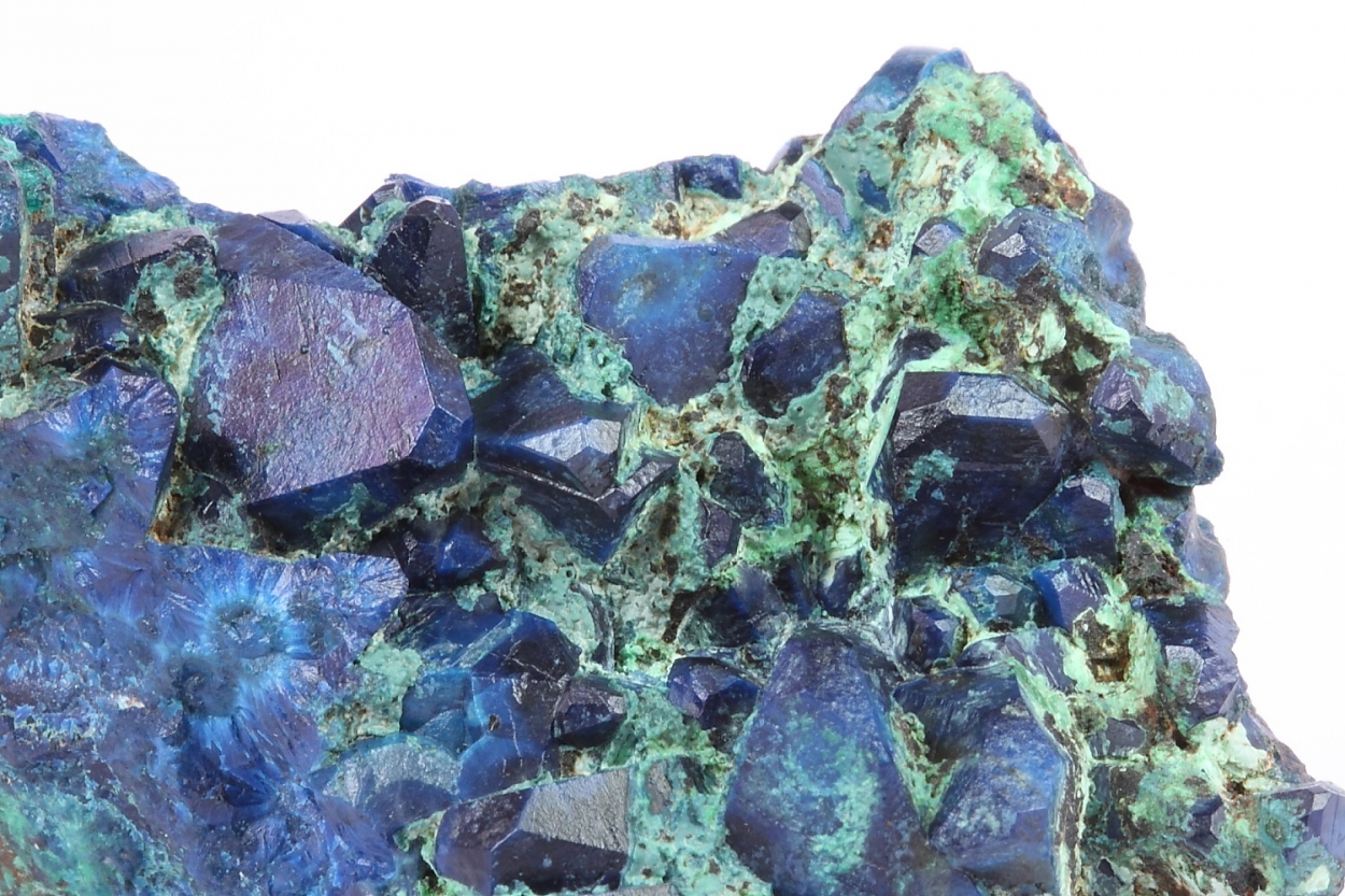 Plancheite & Dioptase Psm Calcite