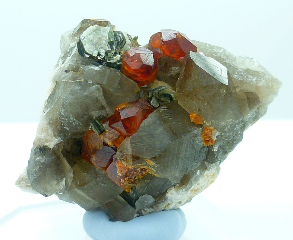 Spessartine Smoky Quartz & Clinochlore