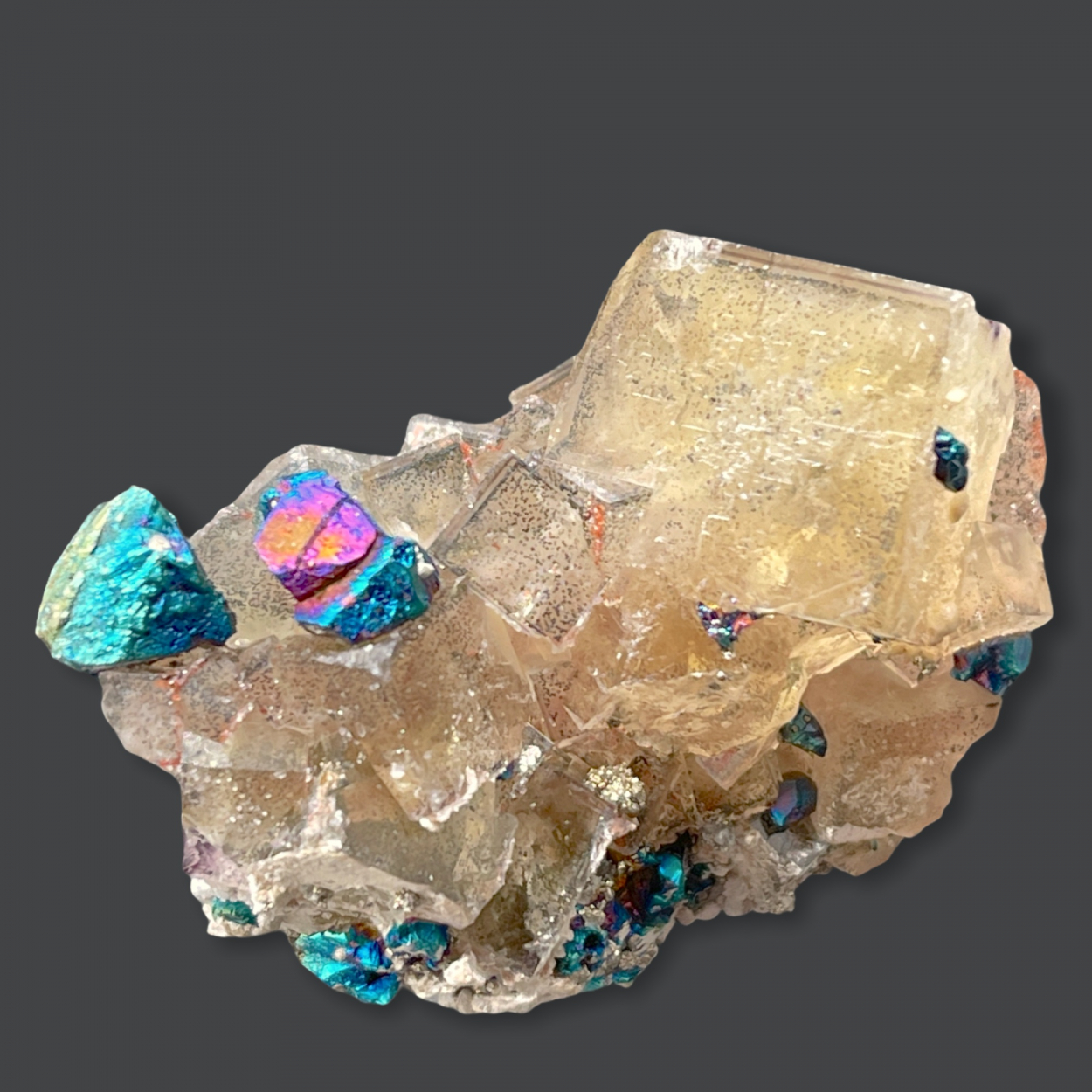 Fluorite Chalcopyrite & Dolomite