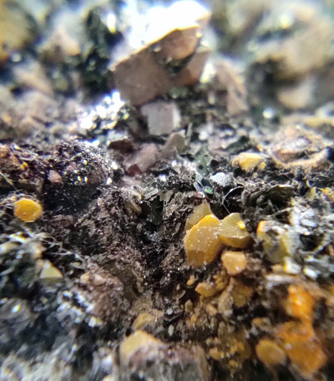 Torbernite Baryte Hematite & Quartz