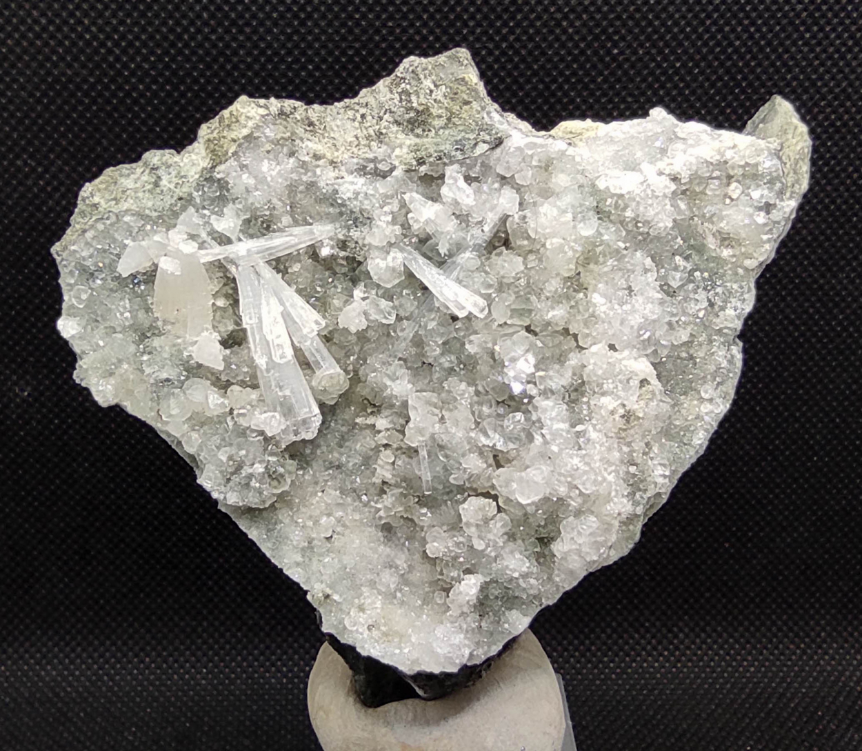 Natrolite On Calcite