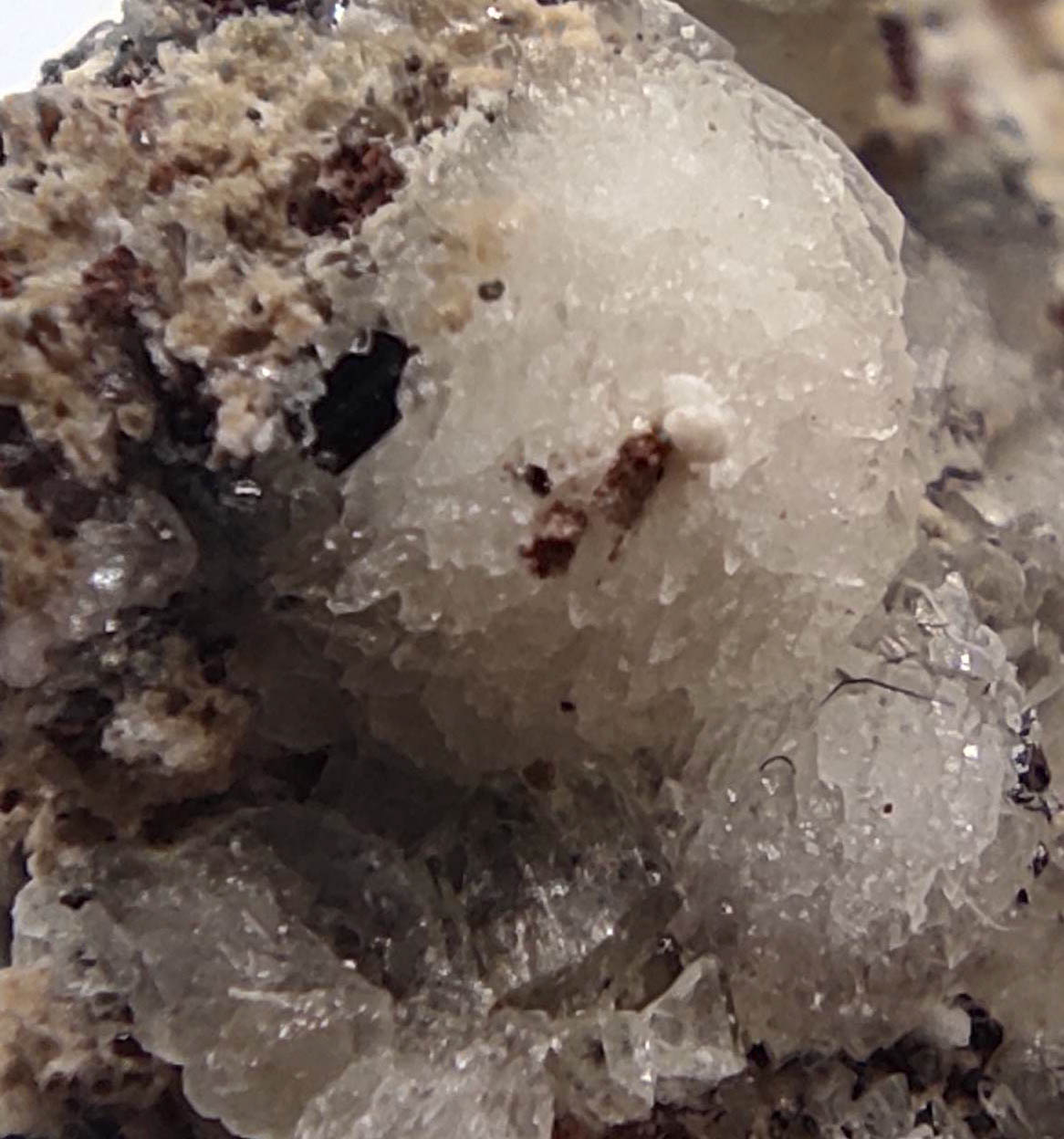 Fluorapatite Calcite & Hematite