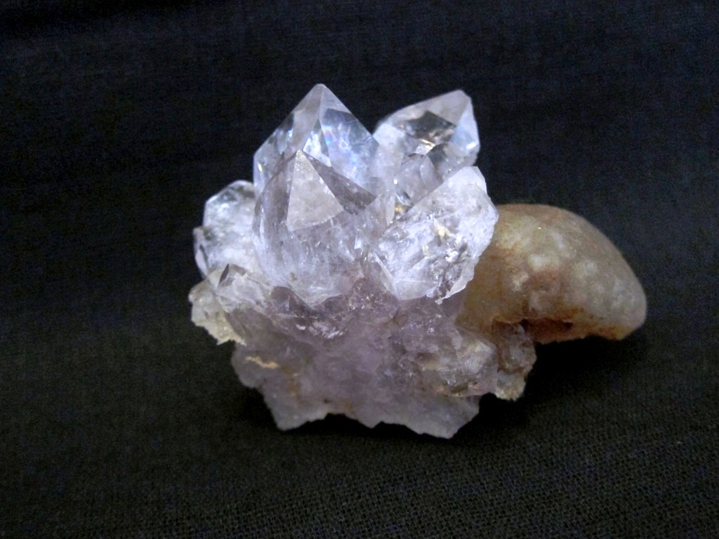 Fluorite on Chalcedony