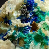 Linarite With Caledonite & Brochantite
