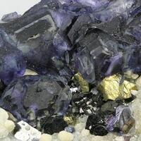 Chalcopyrite & Fluorite On Muscovite