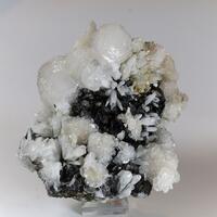 Manganoan Calcite & Quartz On Sphalerite & Pyrrhotite