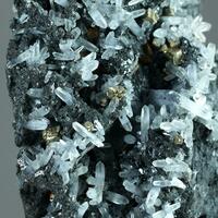 Quartz Galena & Pyrite On Sphalerite