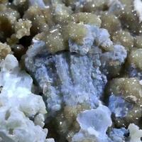 Sphärosiderite On Chalcedony Psm Fluorite With Dolomite